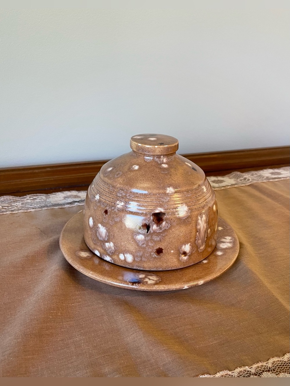 80's Studio Pottery Butter Dish